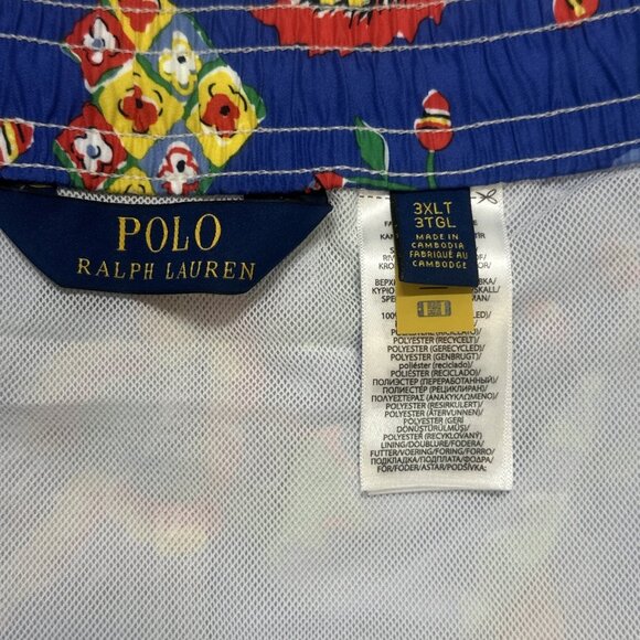 Polo Ralph Lauren Men’s 3XLT Swim Trunks Lined Shorts Pockets Drawstring Floral - Picture 11 of 11